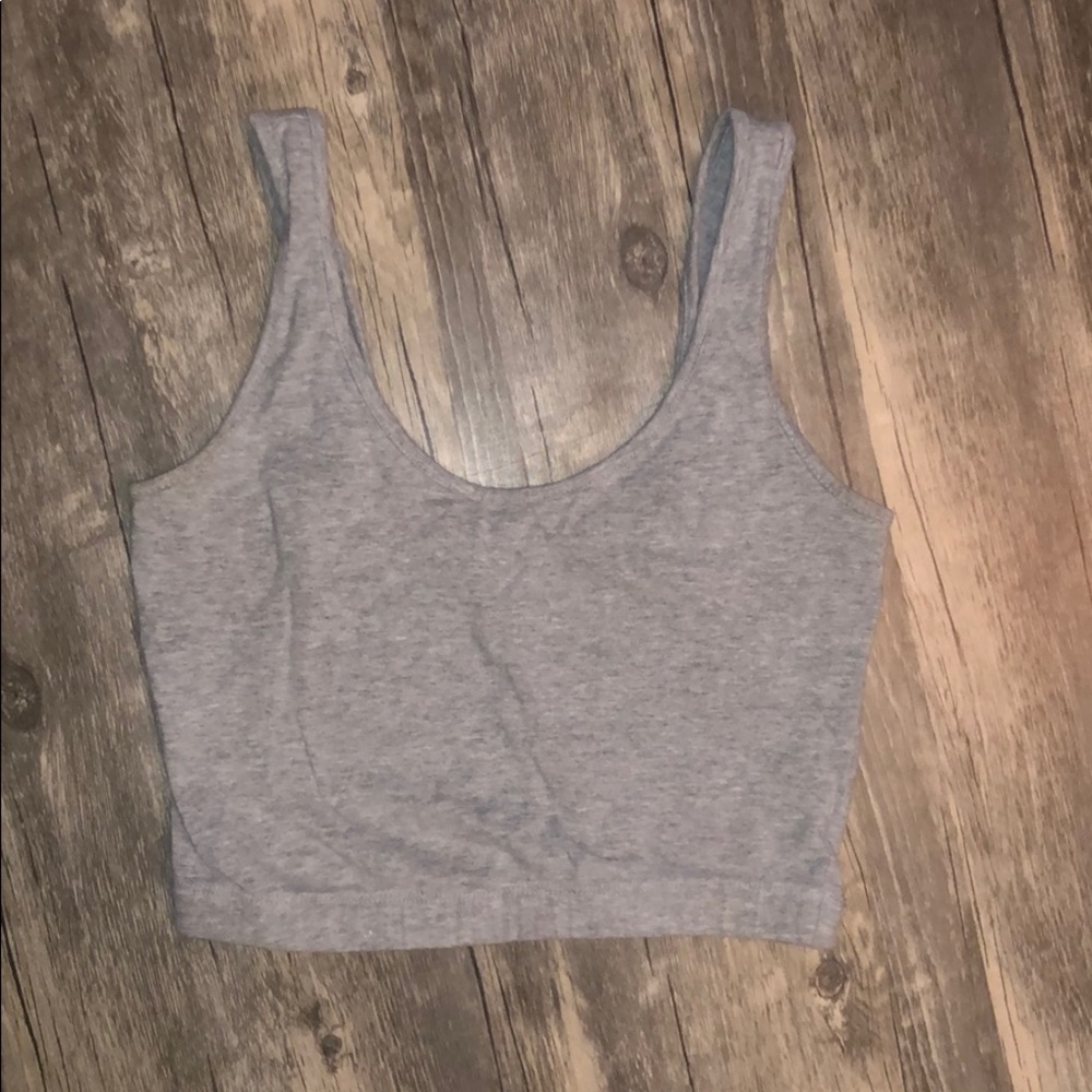 Gray Forever 21 Crop Top